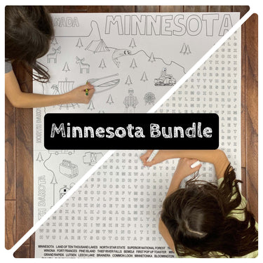 Minnesota State BUNDLE Coloring and Word Search
